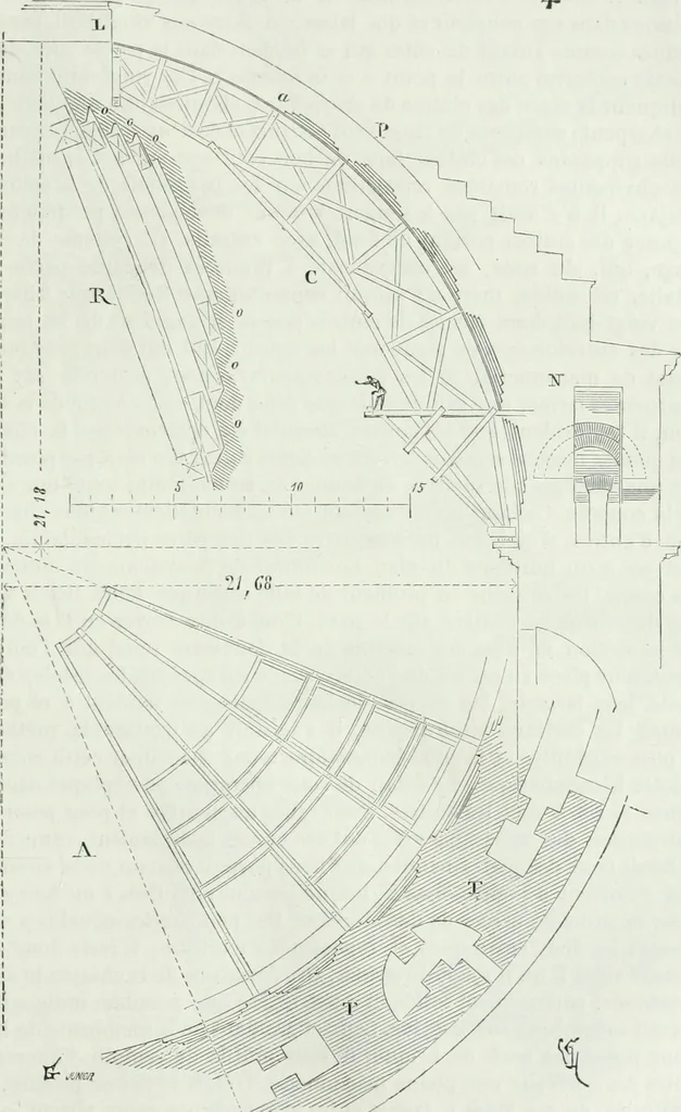 An illustration from Dictionnaire raisonné de l'architecture française du XIe au XVIe siècle, 1875, leaf 482
