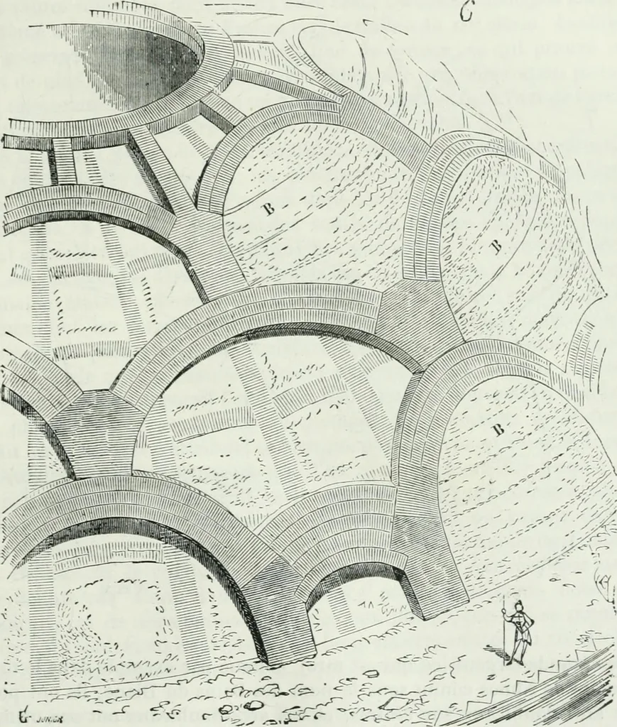 An illustration from Dictionnaire raisonné de l'architecture française du XIe au XVIe siècle, 1875, leaf 486
