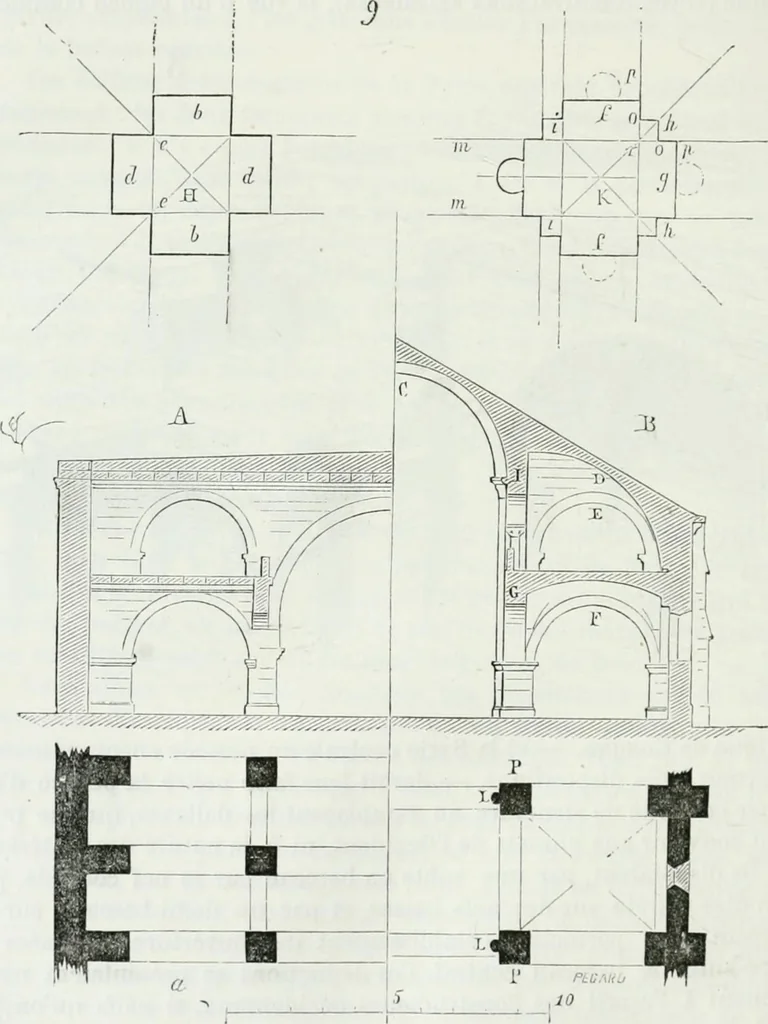 An illustration from Dictionnaire raisonné de l'architecture française du XIe au XVIe siècle, 1875, leaf 491