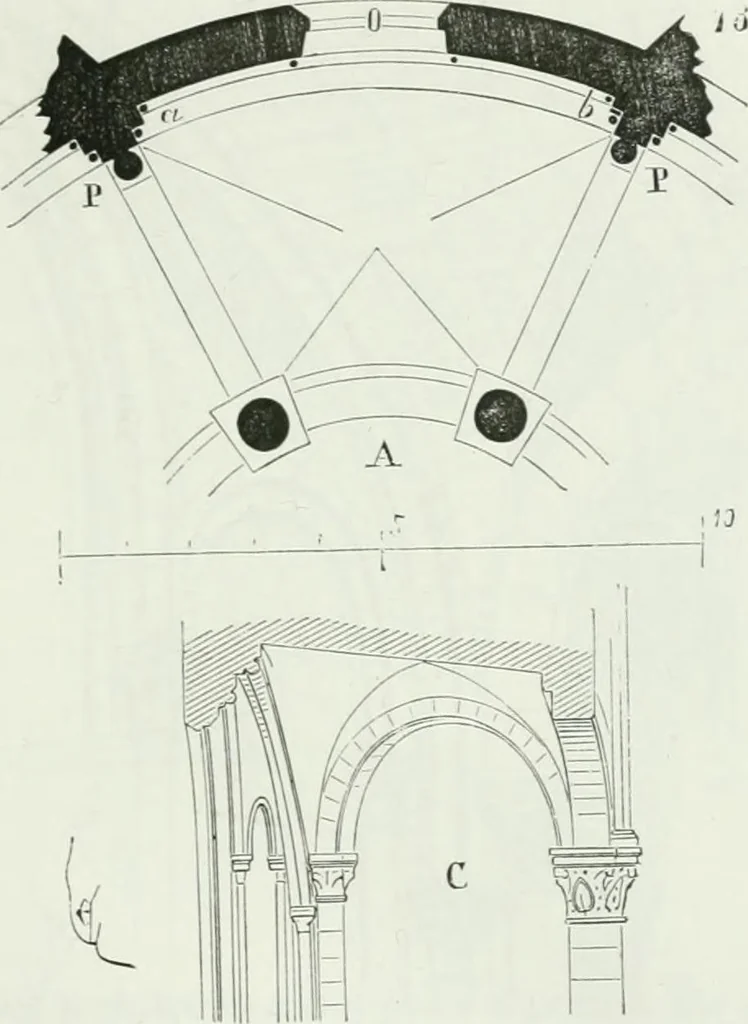 An illustration from Dictionnaire raisonné de l'architecture française du XIe au XVIe siècle, 1875, leaf 504