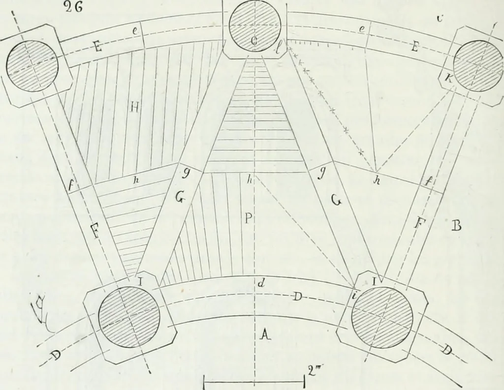 An illustration from Dictionnaire raisonné de l'architecture française du XIe au XVIe siècle, 1875, leaf 521