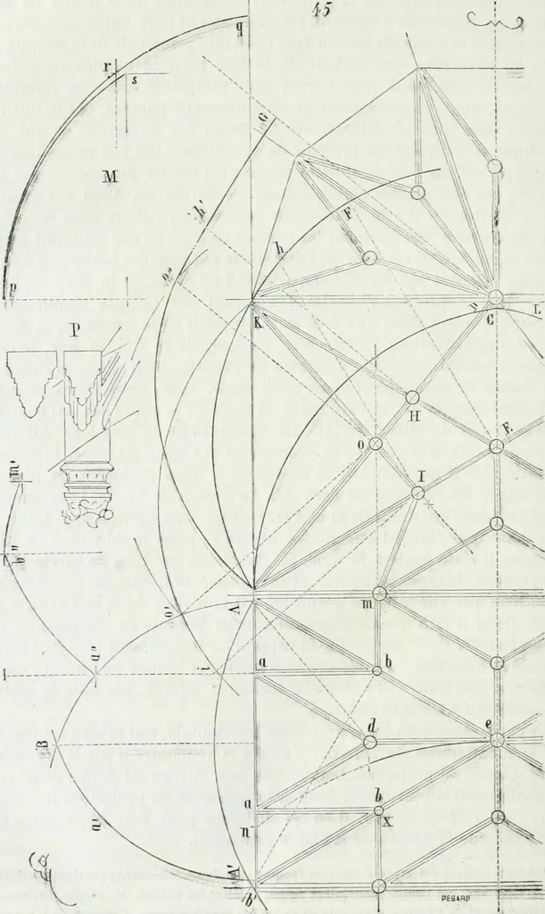 An illustration from Dictionnaire raisonné de l'architecture française du XIe au XVIe siècle, 1875, leaf 555