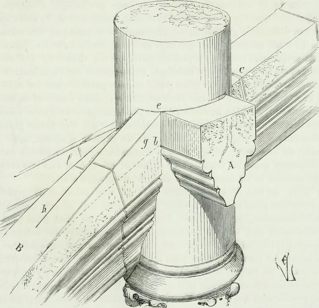 An illustration from Dictionnaire raisonné de l'architecture française du XIe au XVIe siècle, 1875, leaf 556