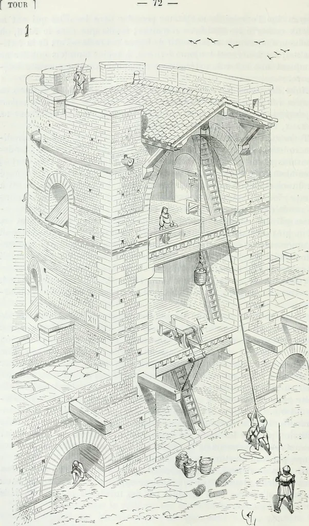 An illustration from Dictionnaire raisonné de l'architecture française du XIe au XVIe siècle, 1875, leaf 81