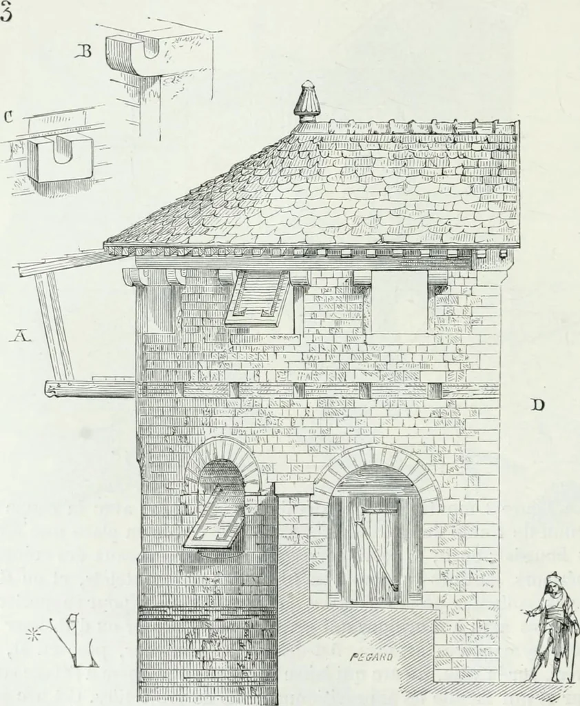 An illustration from Dictionnaire raisonné de l'architecture française du XIe au XVIe siècle, 1875, leaf 83
