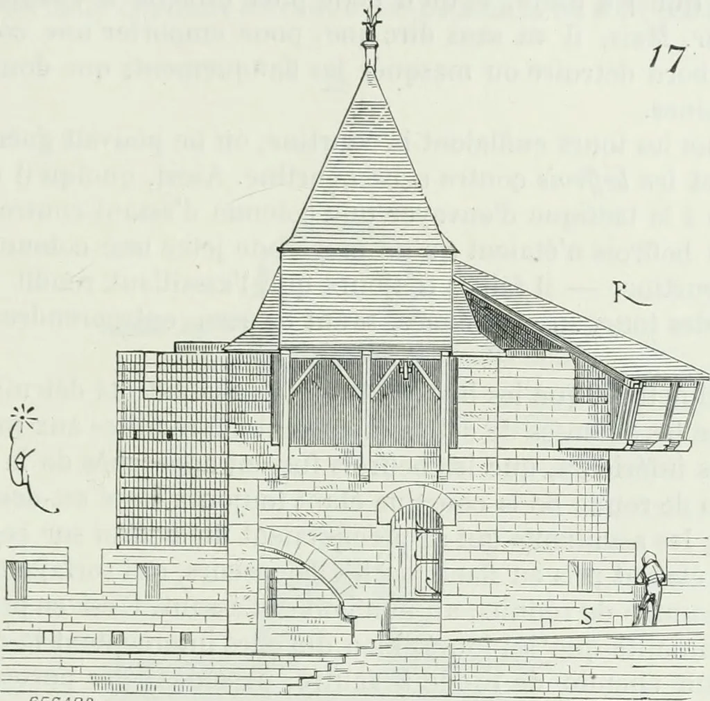 An illustration from Dictionnaire raisonné de l'architecture française du XIe au XVIe siècle, 1875, leaf 98