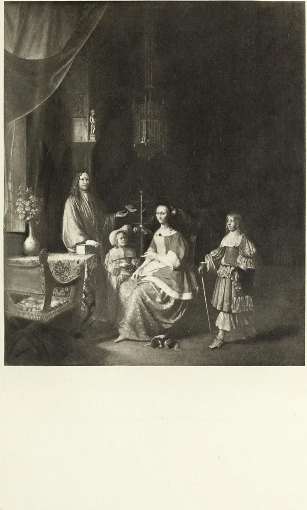 An illustration from A catalogue raisonné of the works of the most eminent Dutch, Flemish, and French painters; in which is included a short biographical notice of the artists, with a copious description of their principal pictures; a statement of the prices at which such pictures have been sold at public sales on the continent and in England; a reference to the galleries and private collections, in which a large portion are at present; and the names of the artists by whom they have been engraved; to which is added, a brief notice of the scholars & imitators of the great masters of the above schools:, 1829, leaf 102