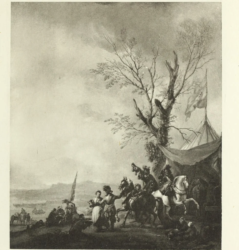 An illustration from A catalogue raisonné of the works of the most eminent Dutch, Flemish, and French painters; in which is included a short biographical notice of the artists, with a copious description of their principal pictures; a statement of the prices at which such pictures have been sold at public sales on the continent and in England; a reference to the galleries and private collections, in which a large portion are at present; and the names of the artists by whom they have been engraved; to which is added, a brief notice of the scholars & imitators of the great masters of the above schools:, 1829, leaf 296