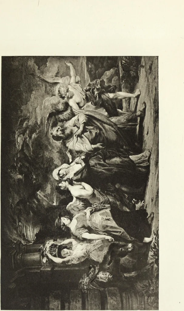 An illustration from A catalogue raisonné of the works of the most eminent Dutch, Flemish, and French painters; in which is included a short biographical notice of the artists, with a copious description of their principal pictures; a statement of the prices at which such pictures have been sold at public sales on the continent and in England; a reference to the galleries and private collections, in which a large portion are at present; and the names of the artists by whom they have been engraved; to which is added, a brief notice of the scholars & imitators of the great masters of the above schools:, 1829, leaf 208