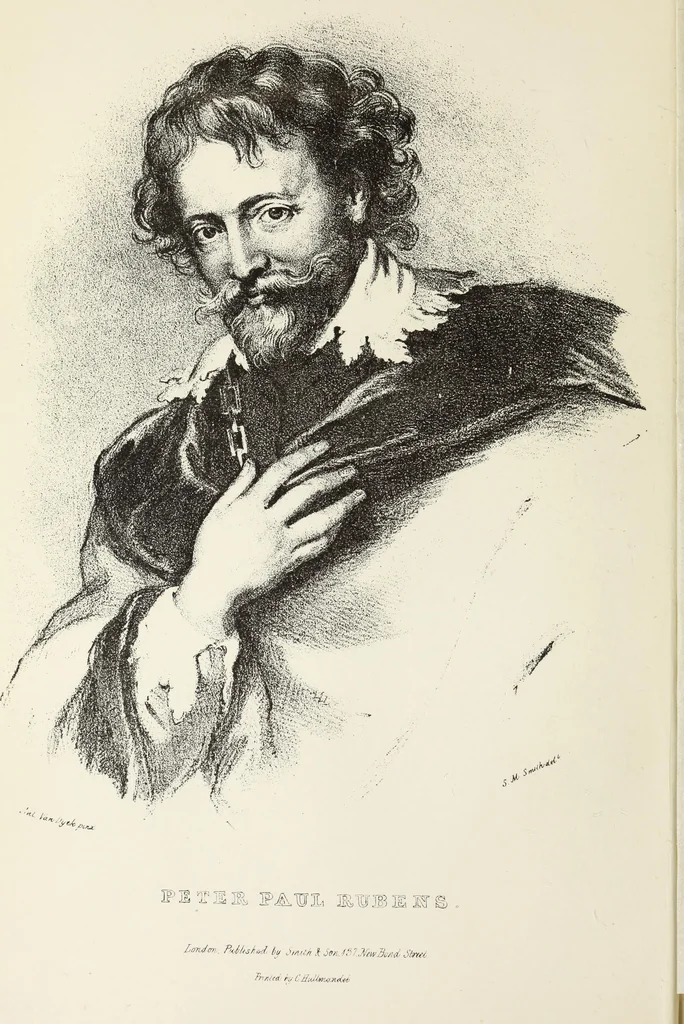 An illustration from A catalogue raisonné of the works of the most eminent Dutch, Flemish, and French painters; in which is included a short biographical notice of the artists, with a copious description of their principal pictures; a statement of the prices at which such pictures have been sold at public sales on the continent and in England; a reference to the galleries and private collections, in which a large portion are at present; and the names of the artists by whom they have been engraved; to which is added, a brief notice of the scholars & imitators of the great masters of the above schools:, 1829, leaf 7