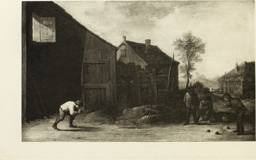 An illustration from A catalogue raisonné of the works of the most eminent Dutch, Flemish, and French painters; in which is included a short biographical notice of the artists, with a copious description of their principal pictures; a statement of the prices at which such pictures have been sold at public sales on the continent and in England; a reference to the galleries and private collections, in which a large portion are at present; and the names of the artists by whom they have been engraved; to which is added, a brief notice of the scholars & imitators of the great masters of the above schools:, 1829, leaf 407
