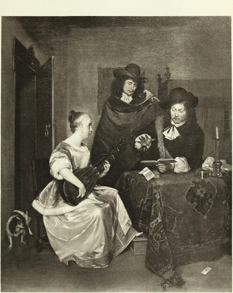 An illustration from A catalogue raisonné of the works of the most eminent Dutch, Flemish, and French painters; in which is included a short biographical notice of the artists, with a copious description of their principal pictures; a statement of the prices at which such pictures have been sold at public sales on the continent and in England; a reference to the galleries and private collections, in which a large portion are at present; and the names of the artists by whom they have been engraved; to which is added, a brief notice of the scholars & imitators of the great masters of the above schools:, 1829, leaf 172
