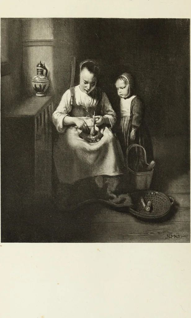 An illustration from A catalogue raisonné of the works of the most eminent Dutch, Flemish, and French painters; in which is included a short biographical notice of the artists, with a copious description of their principal pictures; a statement of the prices at which such pictures have been sold at public sales on the continent and in England; a reference to the galleries and private collections, in which a large portion are at present; and the names of the artists by whom they have been engraved; to which is added, a brief notice of the scholars & imitators of the great masters of the above schools:, 1829, leaf 297
