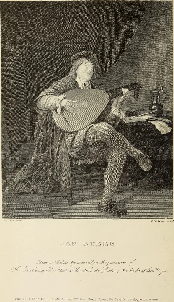 An illustration from A catalogue raisonné of the works of the most eminent Dutch, Flemish, and French painters; in which is included a short biographical notice of the artists, with a copious description of their principal pictures; a statement of the prices at which such pictures have been sold at public sales on the continent and in England; a reference to the galleries and private collections, in which a large portion are at present; and the names of the artists by whom they have been engraved; to which is added, a brief notice of the scholars & imitators of the great masters of the above schools:, 1829, leaf 7