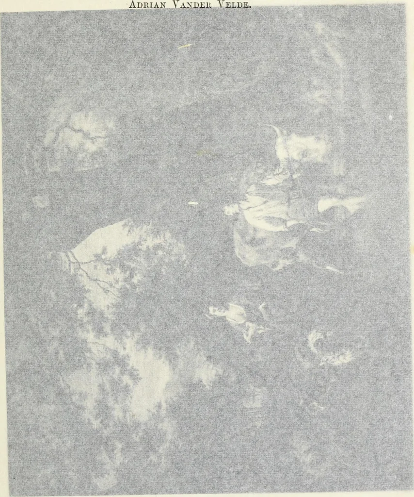An illustration from A catalogue raisonné of the works of the most eminent Dutch, Flemish, and French painters; in which is included a short biographical notice of the artists, with a copious description of their principal pictures; a statement of the prices at which such pictures have been sold at public sales on the continent and in England; a reference to the galleries and private collections, in which a large portion are at present; and the names of the artists by whom they have been engraved; to which is added, a brief notice of the scholars & imitators of the great masters of the above schools:, 1829, leaf 190