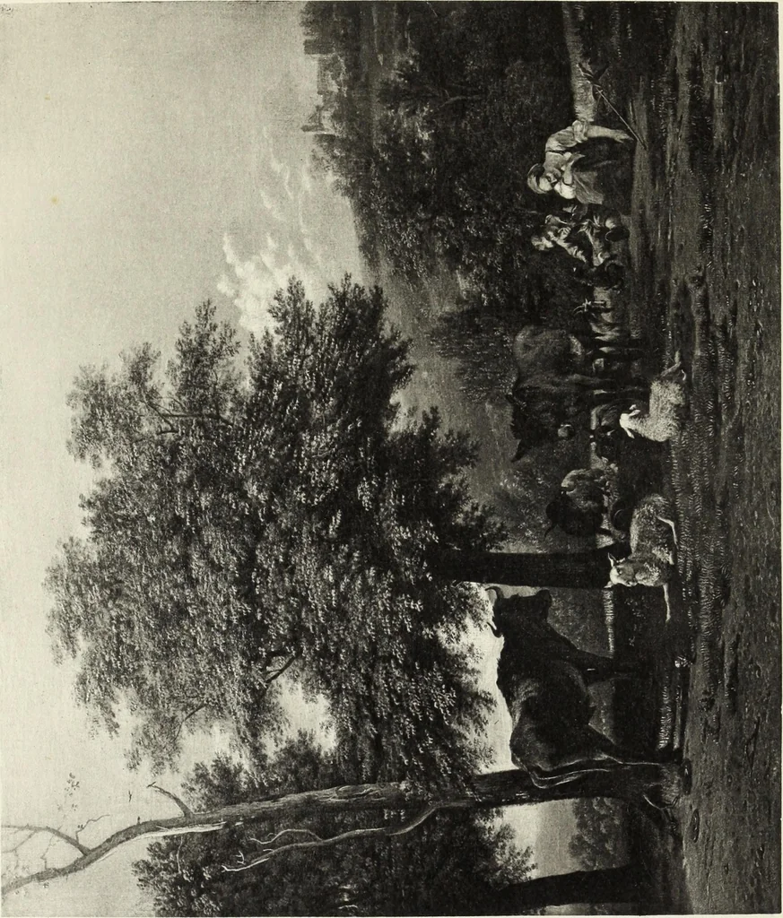 An illustration from A catalogue raisonné of the works of the most eminent Dutch, Flemish, and French painters; in which is included a short biographical notice of the artists, with a copious description of their principal pictures; a statement of the prices at which such pictures have been sold at public sales on the continent and in England; a reference to the galleries and private collections, in which a large portion are at present; and the names of the artists by whom they have been engraved; to which is added, a brief notice of the scholars & imitators of the great masters of the above schools:, 1829, leaf 267