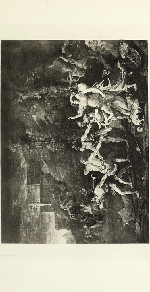 An illustration from A catalogue raisonné of the works of the most eminent Dutch, Flemish, and French painters; in which is included a short biographical notice of the artists, with a copious description of their principal pictures; a statement of the prices at which such pictures have been sold at public sales on the continent and in England; a reference to the galleries and private collections, in which a large portion are at present; and the names of the artists by whom they have been engraved; to which is added, a brief notice of the scholars & imitators of the great masters of the above schools:, 1829, leaf 164