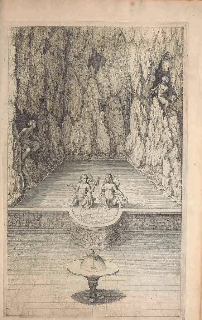 An illustration from Les raisons des forces mouuantes auec diuerses machines tant vtilles que plaisantes : aus quelles sont adioints plusieurs desseings de grotes et fontaines, 1615, leaf 116