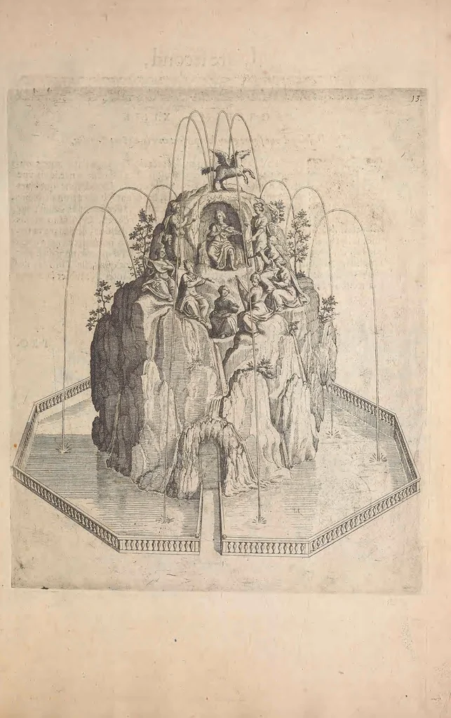 An illustration from Les raisons des forces mouuantes auec diuerses machines tant vtilles que plaisantes : aus quelles sont adioints plusieurs desseings de grotes et fontaines, 1615, leaf 140