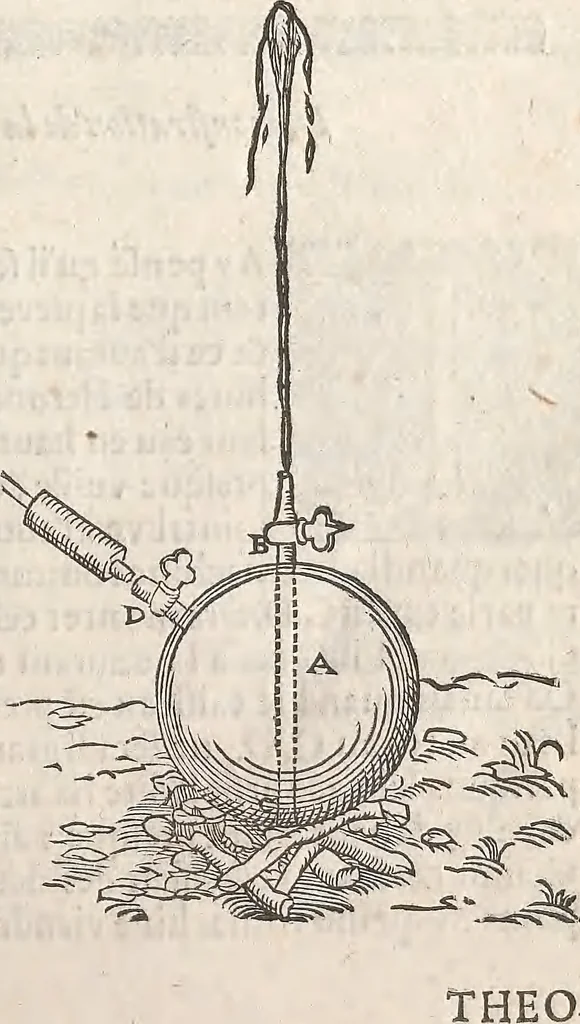 An illustration from Les raisons des forces mouuantes auec diuerses machines tant vtilles que plaisantes : aus quelles sont adioints plusieurs desseings de grotes et fontaines, 1615, leaf 22