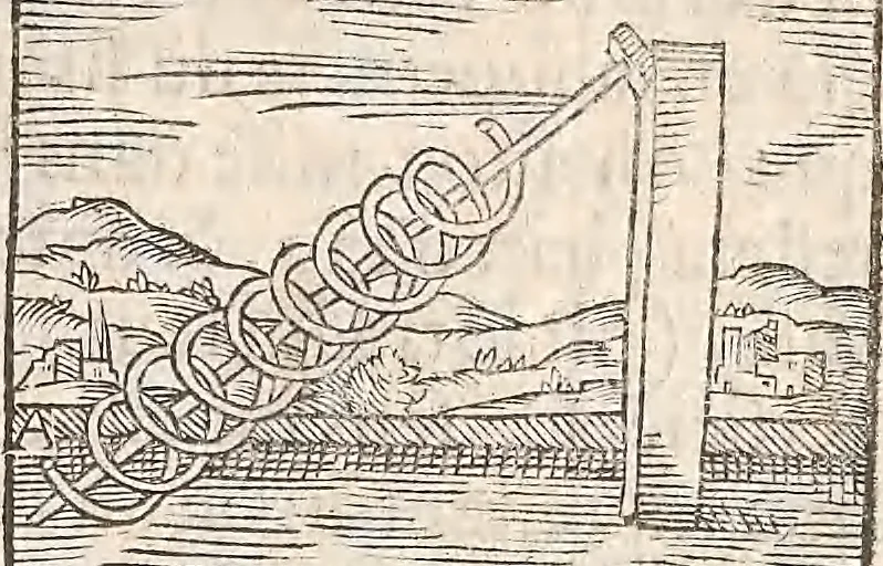 An illustration from Les raisons des forces mouuantes auec diuerses machines tant vtilles que plaisantes : aus quelles sont adioints plusieurs desseings de grotes et fontaines, 1615, leaf 24