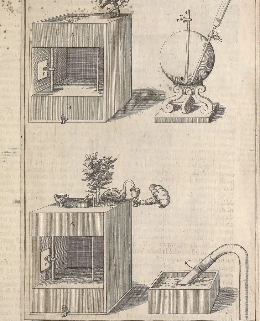 An illustration from Les raisons des forces mouuantes auec diuerses machines tant vtilles que plaisantes : aus quelles sont adioints plusieurs desseings de grotes et fontaines, 1615, leaf 52