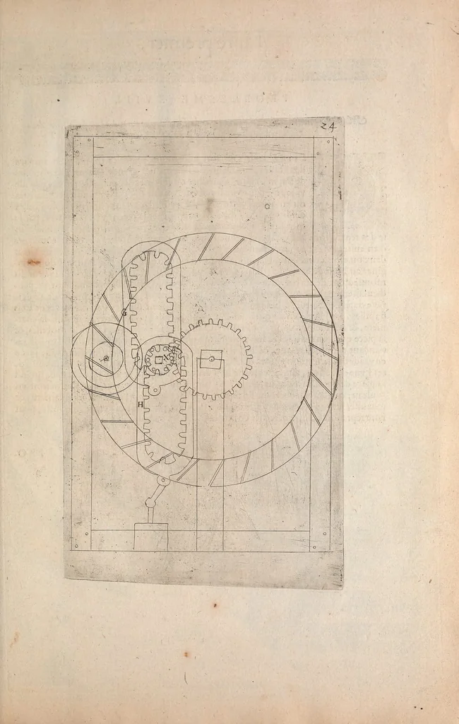 An illustration from Les raisons des forces mouuantes auec diuerses machines tant vtilles que plaisantes : aus quelles sont adioints plusieurs desseings de grotes et fontaines, 1615, leaf 66