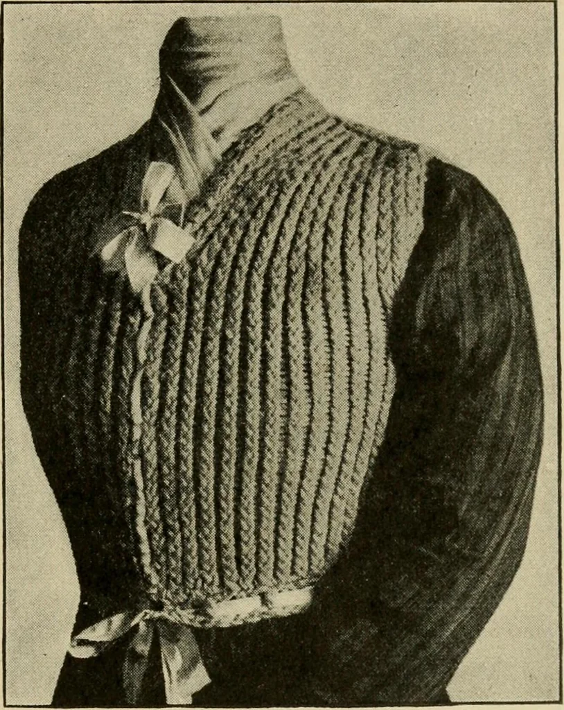 An illustration from Rake knitting and its special adaptation to invalid workers, 1916, leaf 26