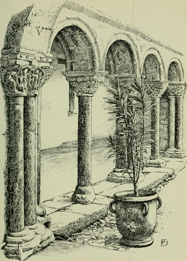 An illustration from Rambles in the Pyrenees and the adjacent districts, Gascony, Pays de Foix [and] Roussillon, 1912, leaf 210