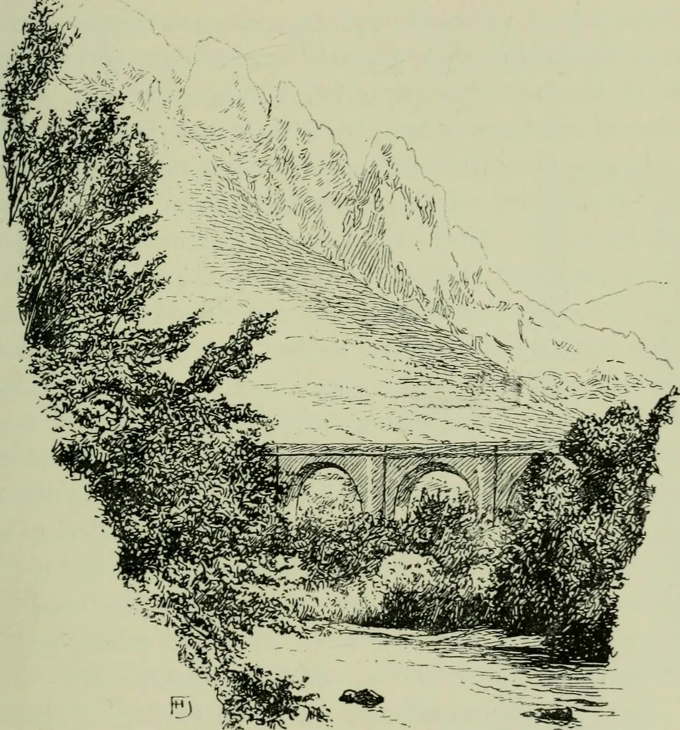 An illustration from Rambles in the Pyrenees and the adjacent districts, Gascony, Pays de Foix [and] Roussillon, 1912, leaf 262