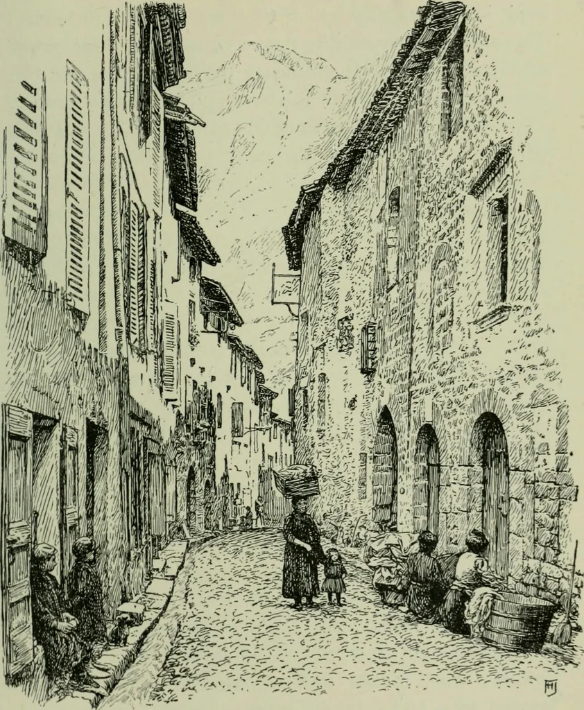 An illustration from Rambles in the Pyrenees and the adjacent districts, Gascony, Pays de Foix [and] Roussillon, 1912, leaf 316