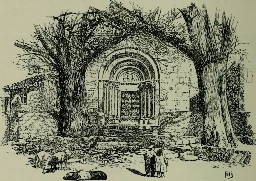 An illustration from Rambles in the Pyrenees and the adjacent districts, Gascony, Pays de Foix [and] Roussillon, 1912, leaf 323