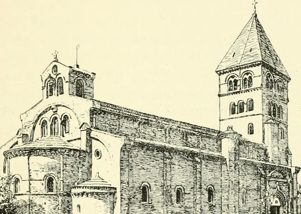 An illustration from Rambles in the Pyrenees and the adjacent districts, Gascony, Pays de Foix, & Roussillon, 1912, leaf 196