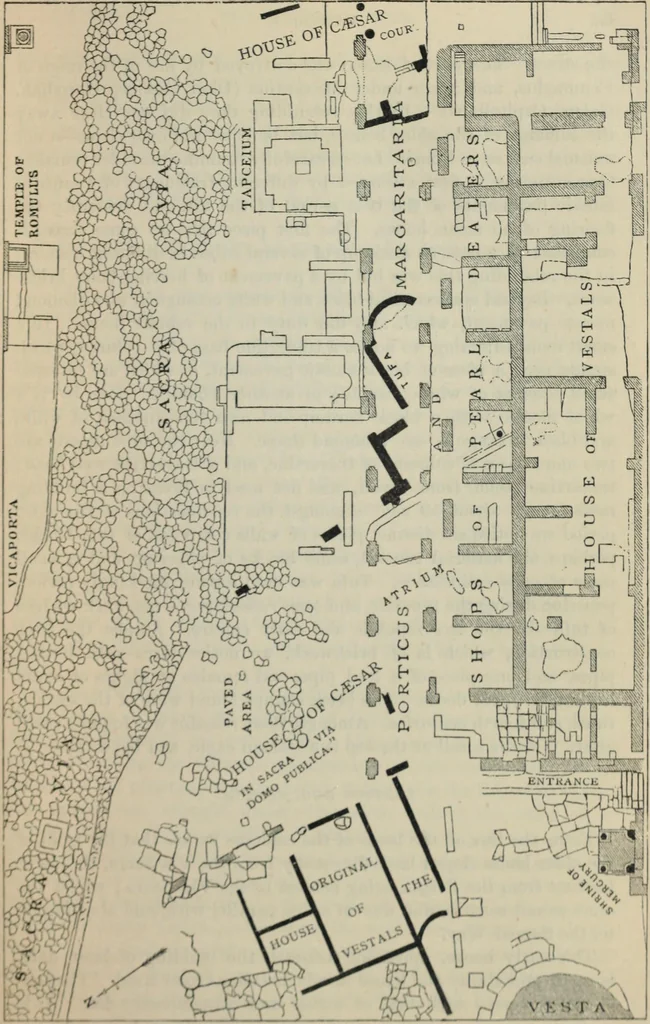 An illustration from Rambles in Rome; an archÃ¦ological and historical guide to the museums, galleries, villas, churches, and antiquities of Rome and the Campagna, 1887, leaf 104