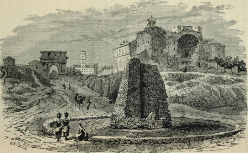 An illustration from Rambles in Rome; an archÃ¦ological and historical guide to the museums, galleries, villas, churches, and antiquities of Rome and the Campagna, 1887, leaf 133
