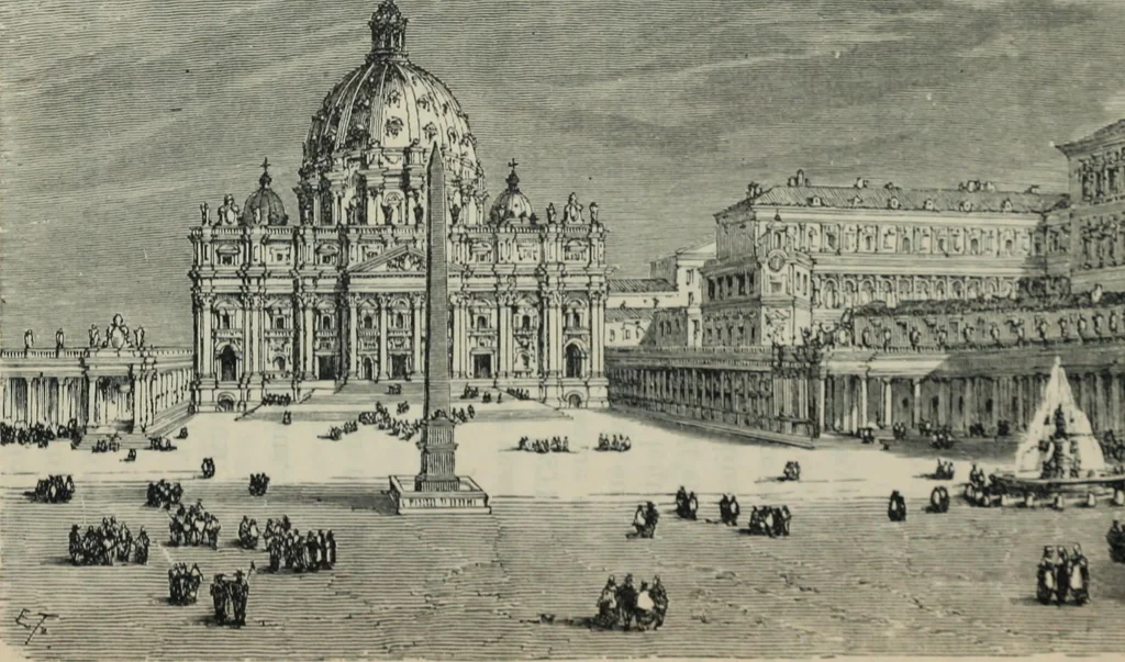 An illustration from Rambles in Rome; an archÃ¦ological and historical guide to the museums, galleries, villas, churches, and antiquities of Rome and the Campagna, 1887, leaf 150