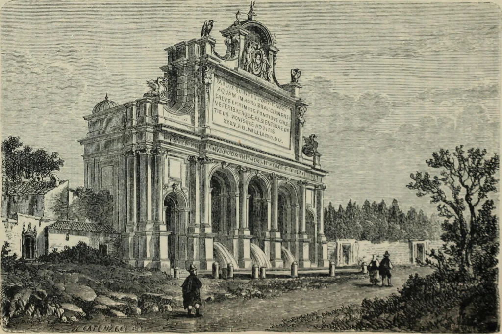 An illustration from Rambles in Rome; an archÃ¦ological and historical guide to the museums, galleries, villas, churches, and antiquities of Rome and the Campagna, 1887, leaf 182