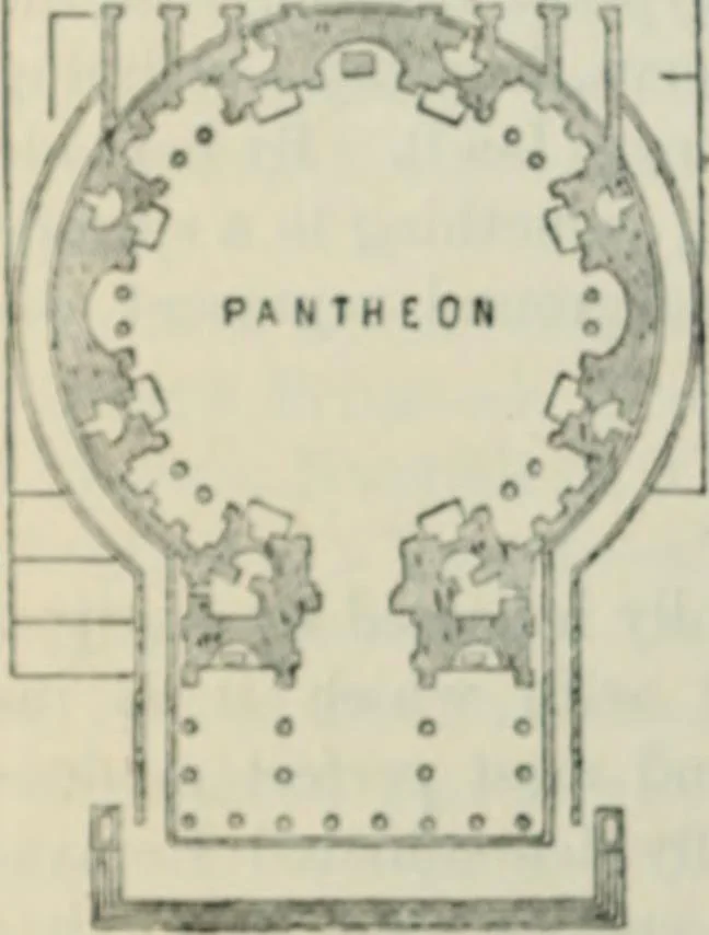 An illustration from Rambles in Rome; an archÃ¦ological and historical guide to the museums, galleries, villas, churches, and antiquities of Rome and the Campagna, 1887, leaf 193