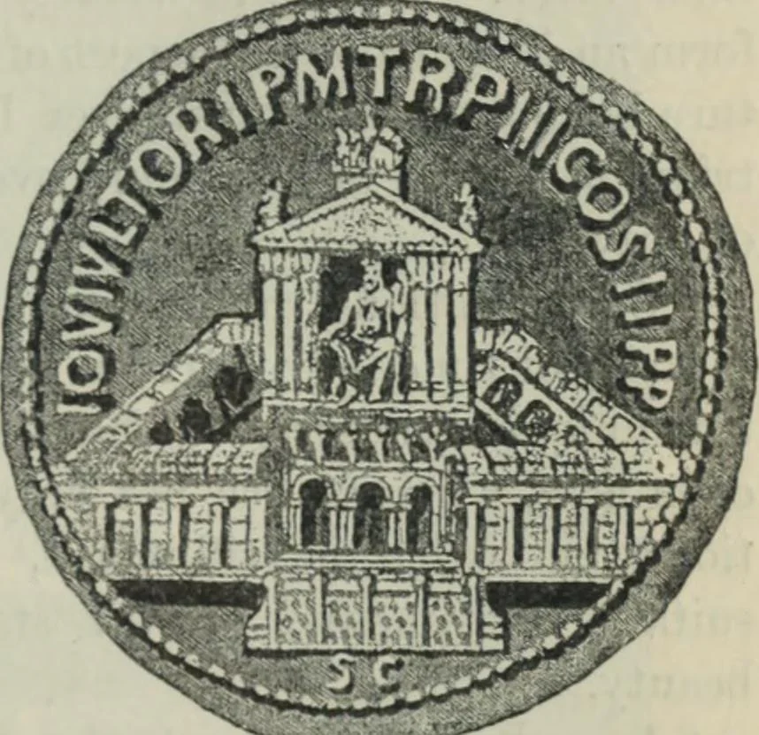 An illustration from Rambles in Rome; an archÃ¦ological and historical guide to the museums, galleries, villas, churches, and antiquities of Rome and the Campagna, 1887, leaf 194