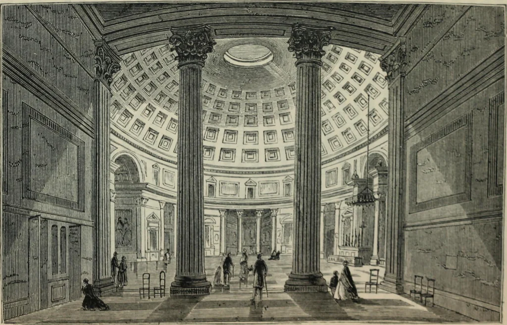 An illustration from Rambles in Rome; an archÃ¦ological and historical guide to the museums, galleries, villas, churches, and antiquities of Rome and the Campagna, 1887, leaf 196