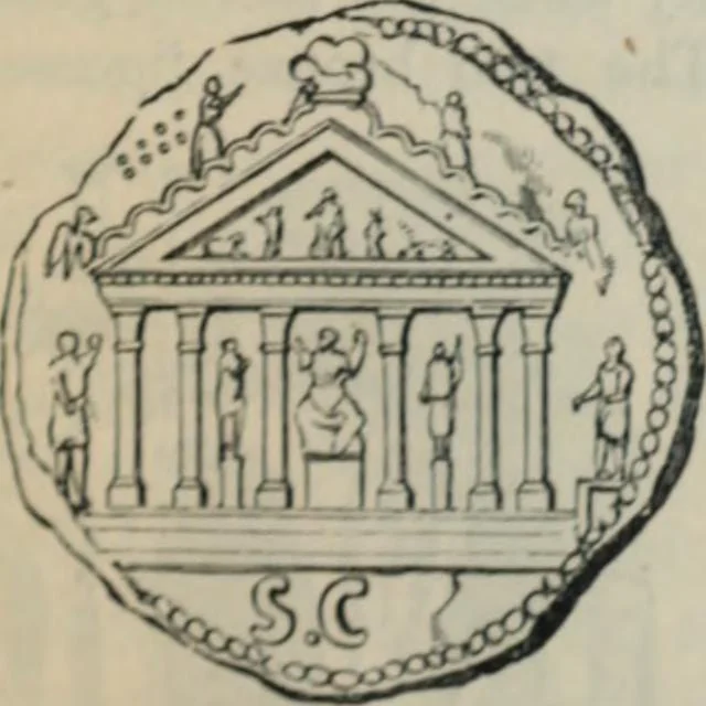 An illustration from Rambles in Rome; an archÃ¦ological and historical guide to the museums, galleries, villas, churches, and antiquities of Rome and the Campagna, 1887, leaf 210