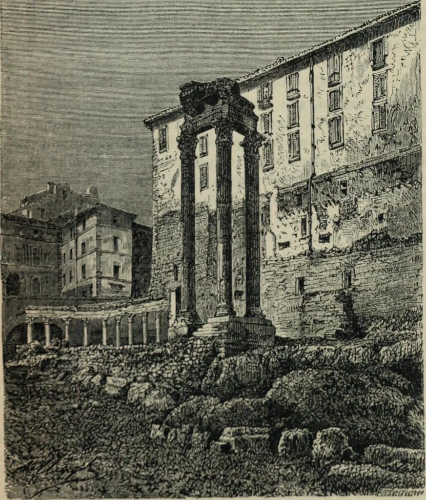 An illustration from Rambles in Rome; an archÃ¦ological and historical guide to the museums, galleries, villas, churches, and antiquities of Rome and the Campagna, 1887, leaf 72
