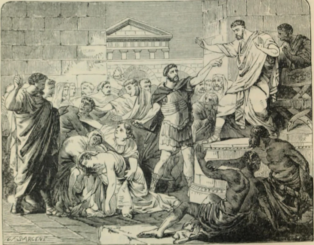 An illustration from Rambles in Rome; an archÃ¦ological and historical guide to the museums, galleries, villas, churches, and antiquities of Rome and the Campagna, 1887, leaf 77