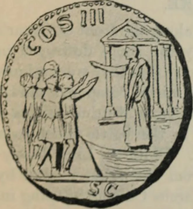 An illustration from Rambles in Rome; an archÃ¦ological and historical guide to the museums, galleries, villas, churches, and antiquities of Rome and the Campagna, 1887, leaf 80