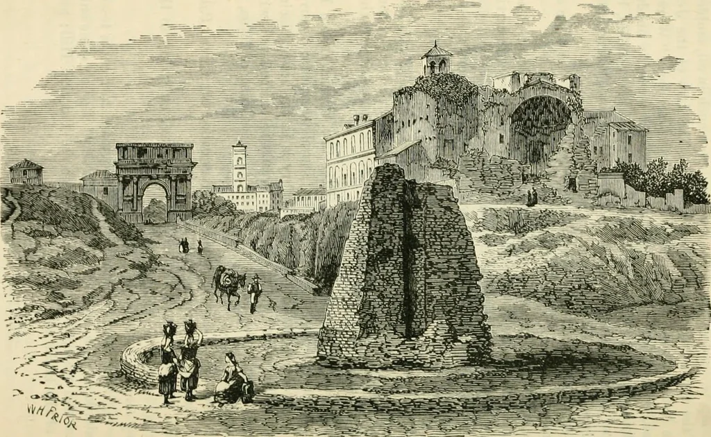 An illustration from Rambles in Rome : an archæological and historical guide to the museums, galleries, villas, churches, and antiquities of Rome and the Campagna, 1887, leaf 133