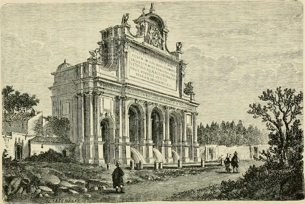 An illustration from Rambles in Rome : an archæological and historical guide to the museums, galleries, villas, churches, and antiquities of Rome and the Campagna, 1887, leaf 182