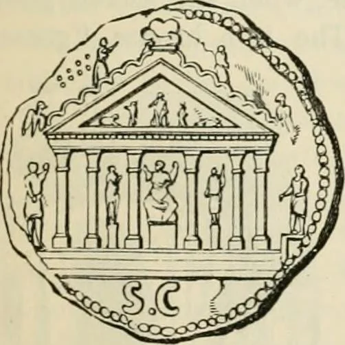 An illustration from Rambles in Rome : an archæological and historical guide to the museums, galleries, villas, churches, and antiquities of Rome and the Campagna, 1887, leaf 210