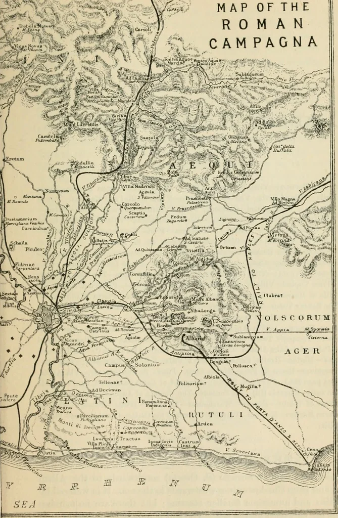 An illustration from Rambles in Rome : an archæological and historical guide to the museums, galleries, villas, churches, and antiquities of Rome and the Campagna, 1887, leaf 344