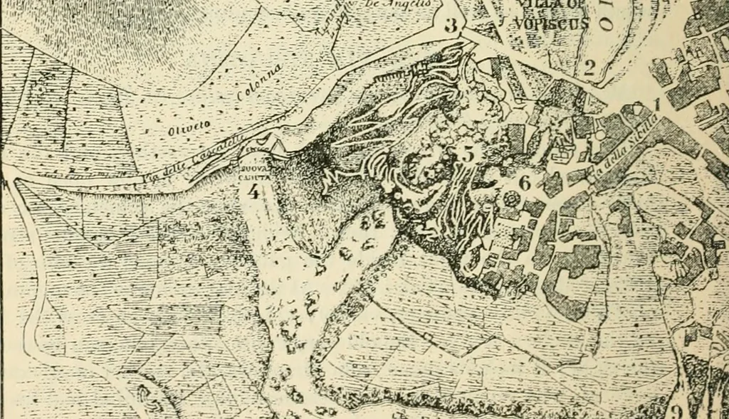 An illustration from Rambles in Rome : an archæological and historical guide to the museums, galleries, villas, churches, and antiquities of Rome and the Campagna, 1887, leaf 359