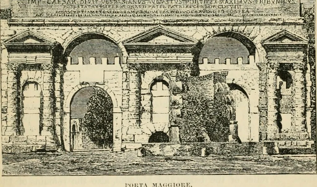 An illustration from Rambles in Rome : an archæological and historical guide to the museums, galleries, villas, churches, and antiquities of Rome and the Campagna, 1887, leaf 368